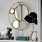 Uniquewise Decorative Round Frame Gold Metal Wall Mounted Modern Mirror with 4 Glass Mirror Balls QI004577 - alternate 7
